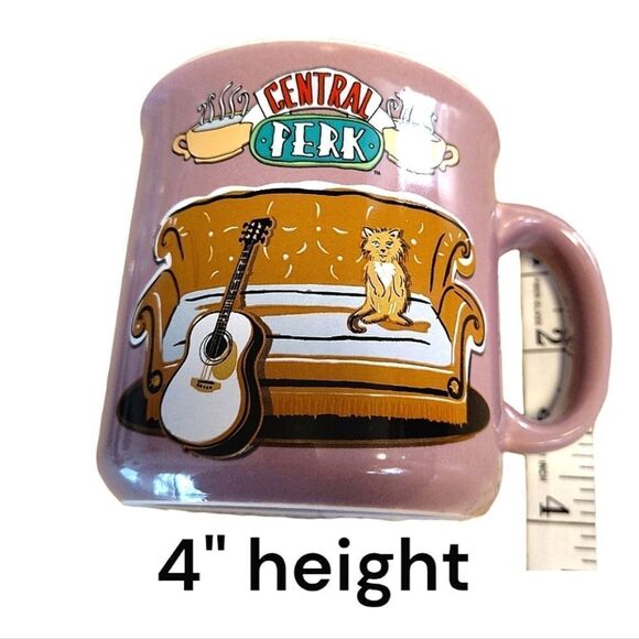 FRIENDS Purple Central Perk Smelly Cat 20 oz Oversized Coffee Mug Latte - Picture 15 of 17